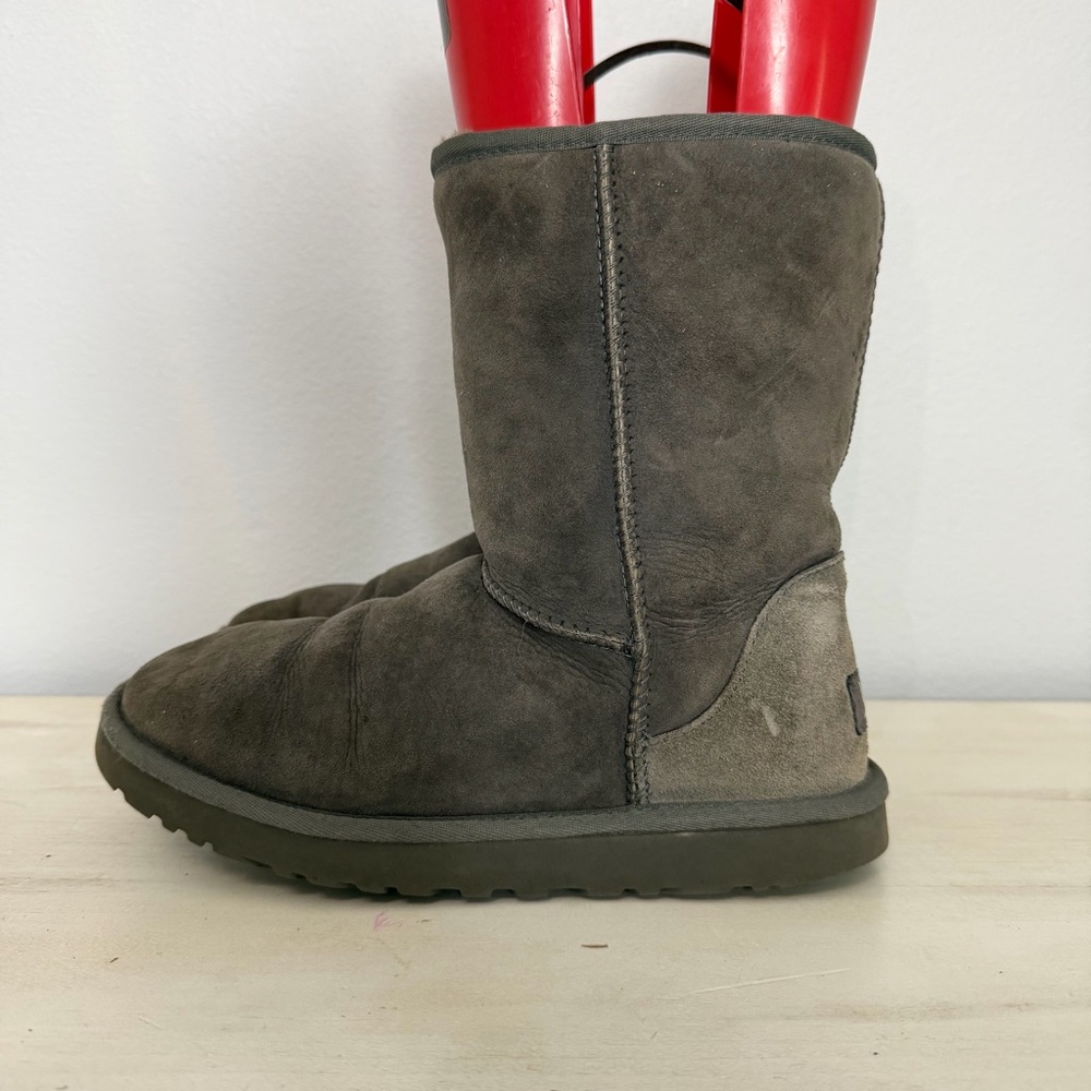 Ugg Grey Suede Classic Short Boots